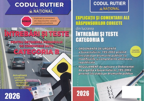 Drept - Intrebari si teste pentru obtinerea permisului auto categoria B - editia 2026