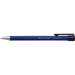 Articole Scolare - Pix PENAC RB-085B, rubber grip, 0.7mm, varf metalic, corp albastru - scriere albastra