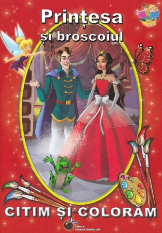 Carti de colorat - Printesa si broscoiul - Citim si Coloram