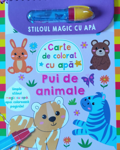 Carti cu activitati - Pui de Animale -Stiloul Magic cu Apa