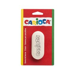 Radiera rotunjita, 1 buc/blister, CARIOCA - alba
