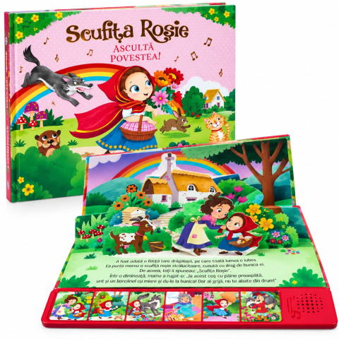 Carti cu sunete - Scufita Rosie -Asculta Povestea-6 Pagini Pop-UP