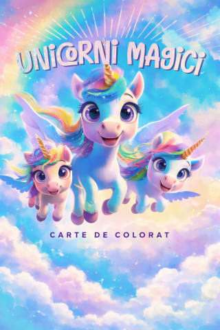 Unicorni Magici - Carte de Colorat