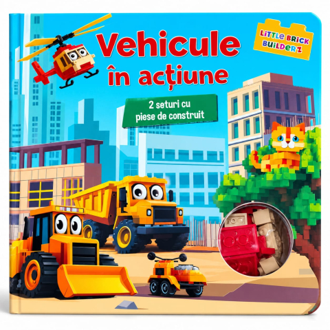 Vehicule in actiune-include 2 seturi cu piese de construit