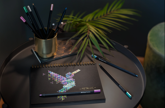 Creioane colorate 12 buc/set FABER-CASTELL Black Edition Metallic [2]