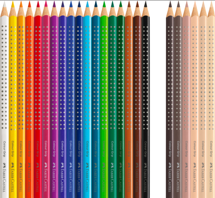 Set 18 Creioane Colorate Grip + 6 Creioane Tonurile Pielii Faber-Castell [3]