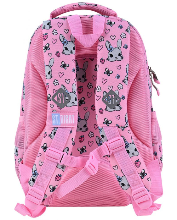 Ghiozdan Ergonomic ST.RIGHT Cute Rabbit, 3 Compartimente, 39 × 27 × 17 cm [2]