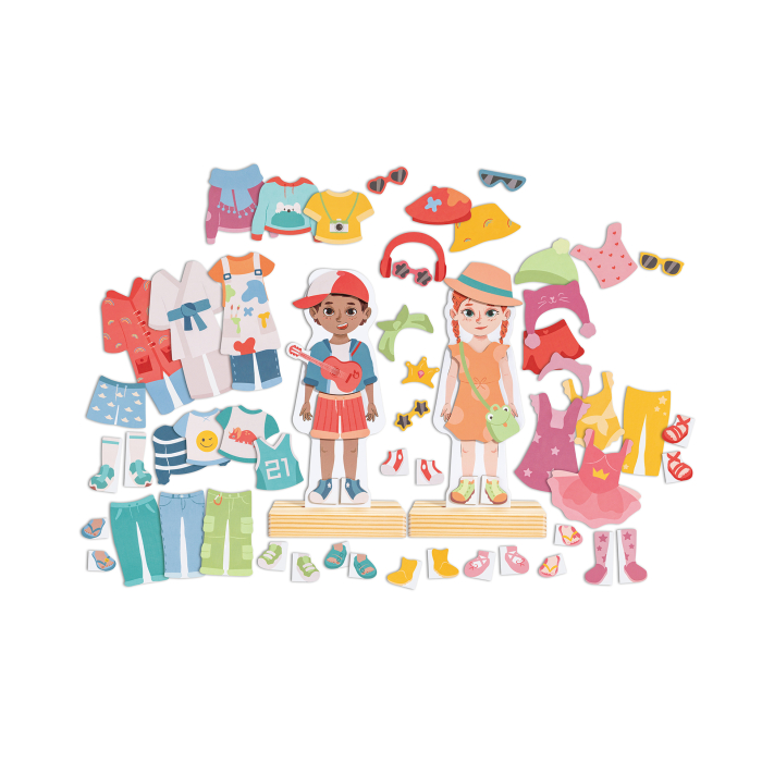 Puzzle magnetic de imbracare pentru copii (68 piese) [2]