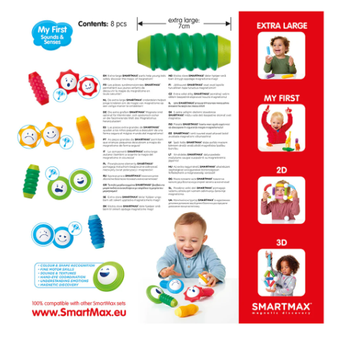 Joc magnetic Smart Max, My First Sound & Senses, Primele mele sunete si simturi, 8 piese [2]