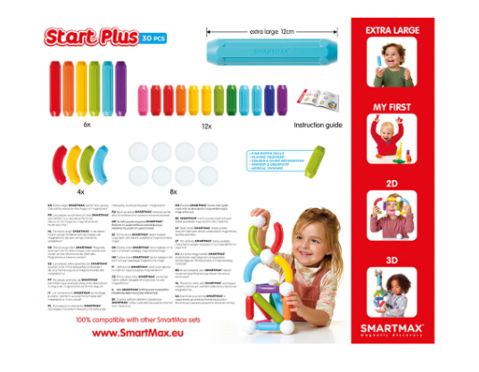 Joc magnetic Smart Max, Start +, Setul incepatorilor plus, 30 piese [2]