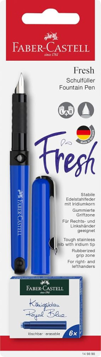 Stilou școlar Faber-Castell Vario, blister cu 6 cartușe de cerneală [1]