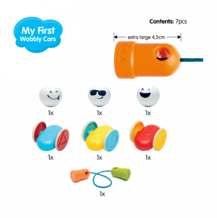 Joc magnetic Smart Max, My First Wobbly Cars, Primele mele masini amuzante, 7 piese [2]