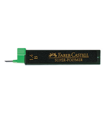 Papetărie - Mine de Creion Mecanic Faber-Castell Super-Polymer, 1,4 mm, B, 12 Bucăți