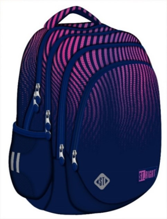 Ghiozdane Gimnaziu și Liceu - Rucsac Ergonomic ST.RIGHT Violet Gradient Wave, 24 L