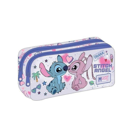 Penare cu doua compartimente - Penar cu 2 Fermoare Stitch & Angel Must