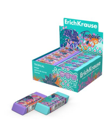Ascuțire și ștergere - Radieră ErichKrause Tropical
