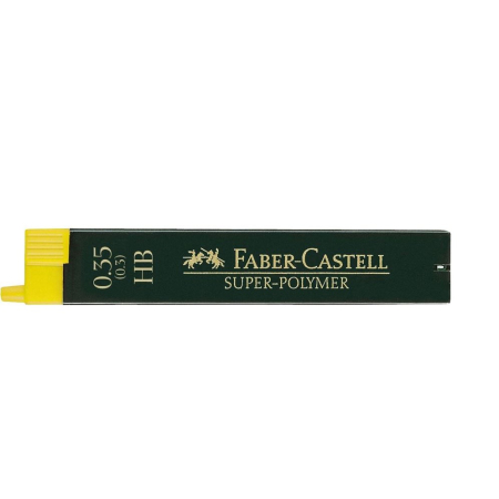 Mine pentru creioane mecanice - Mine de Creion Mecanic Faber-Castell Super-Polymer, 0,35 mm, HB, 12 Bucăți