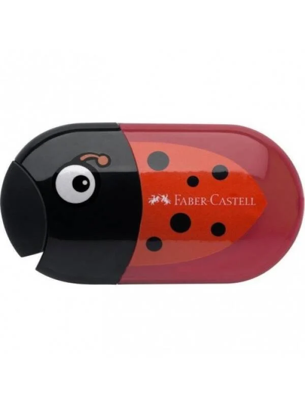 Mape Plastic - Ascuțitoare cu Radieră Buburuză 2 în 1 Faber-Castell