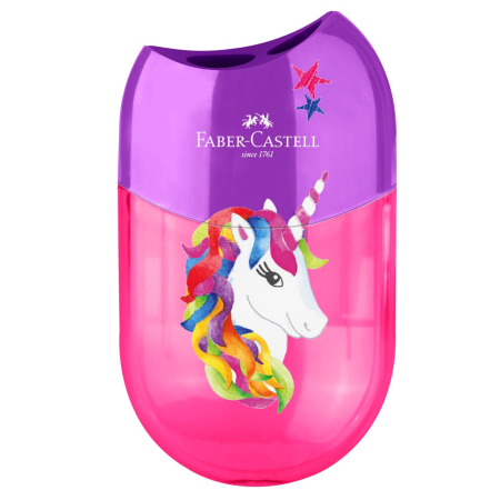 Papetărie - Ascuțitoare Faber-Castell, 2 Orificii, Dino & Unicorn