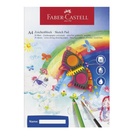 Blocuri de desen - Bloc de Desen Faber-Castell A4, 20 File, 100 g/mp