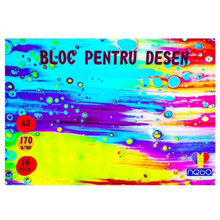 Blocuri de desen - Bloc de desen NEBO A3, 16 file, 170 g/mp