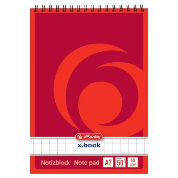 Blocnotesuri - Bloc Notes cu Spirală A7, Matematică, 50 file - Herlitz