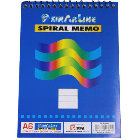 Blocnotesuri - Blocnotes cu Spirală A6, 50 file, 60 g/m² - SP-03512