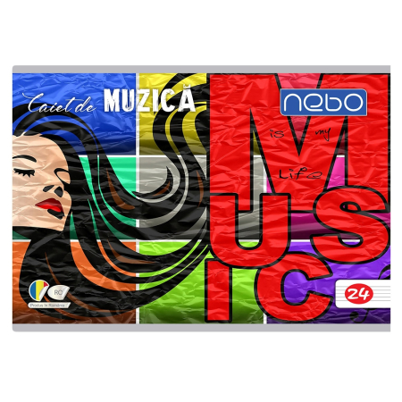Caiete Muzică - Caiet de Muzică B5, 24 file, 56 g/m² - NEBO