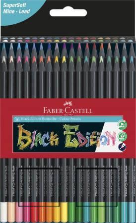 Papetărie - Creioane Colorate 36 Culori Black Edition Faber-Castell