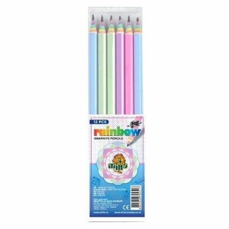 Pictură și desen - Creion grafit HB Milla Rainbow, 1 buc.