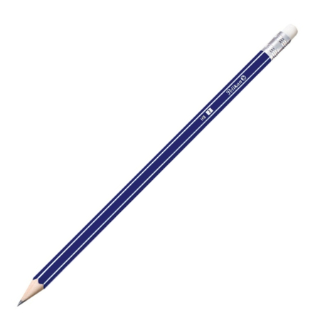Creioane grafit - Creion grafit Pelikan HB cu radieră, lăcuit