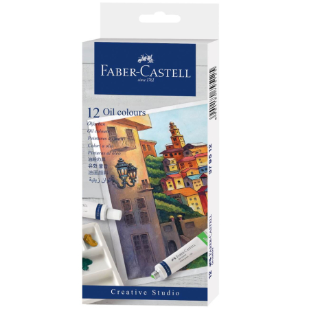 Culori în ulei - Culori Ulei 12 Culori x 9 ml Faber-Castell
