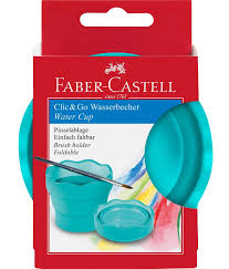 Accesorii pentru pictură - Cutie Apă Click & Go Turcoaz Faber-Castell
