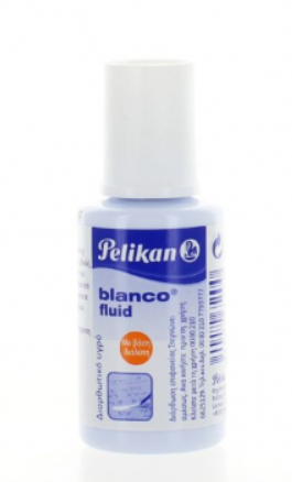 Ascuțire și ștergere - Fluid corector Blanco pe bază de solvent, 20 ml Pelikan