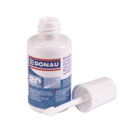 Ascuțire și ștergere - Fluid corector DONAU, 20 ml, cu burete