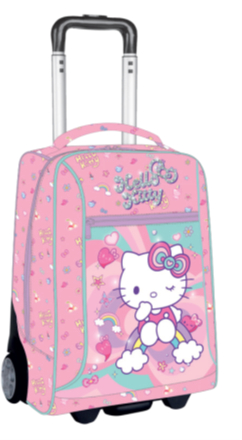 Ghiozdane cu Roți - Ghiozdan cu Roți Hello Kitty (Troller Școlar), 42 × 30 × 22 cm