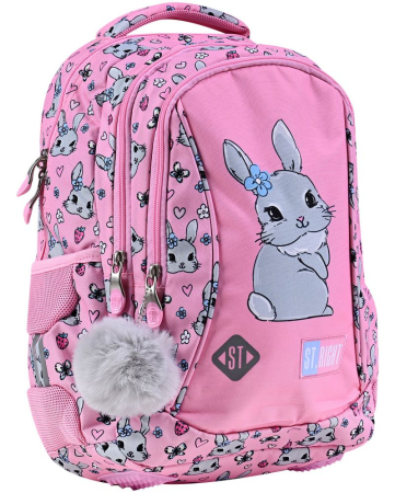 Ghiozdane Clasele I-IV - Ghiozdan Ergonomic ST.RIGHT Cute Rabbit, 3 Compartimente, 39 × 27 × 17 cm