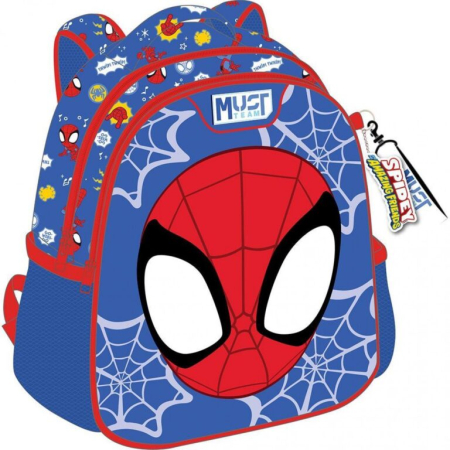 Ghiozdane - Ghiozdan Grădiniță Spidey, 27 × 10 × 31 cm, 2 Compartimente