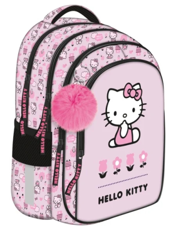 Ghiozdane Clasele I-IV - Ghiozdan Școlar Ergonomic ST.MAJEWSKY BP58 Hello Kitty Pink, 4 Compartimente