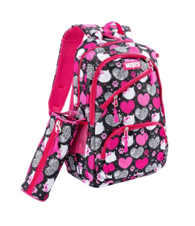 Ghiozdane Gimnaziu și Liceu - Ghiozdan Școlar Mesco Hello Kitty, 18", 32 × 18 × 45 cm