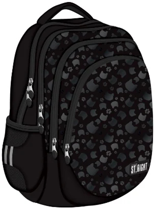 Ghiozdane Gimnaziu și Liceu - Rucsac Ergonomic ST.RIGHT Black Cats, 24 L