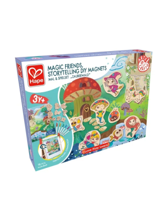 Hape - Kit de creat magneti pentru copii cu tematica Fantasy – 17 piese
