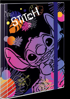 Papetărie - Mapă A4 din Carton cu Elastic și Cotor 3 cm Stitch