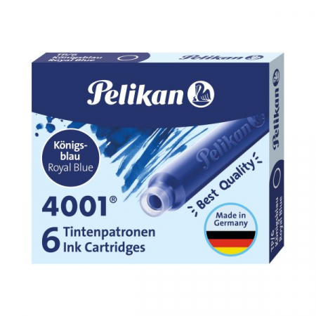 Rezerve stilouri - Cartușe mici cerneală Pelikan 4001, 6 bucăți