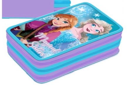 Papetărie - Penar Neechipat Disney Frozen, 3 Fermoare