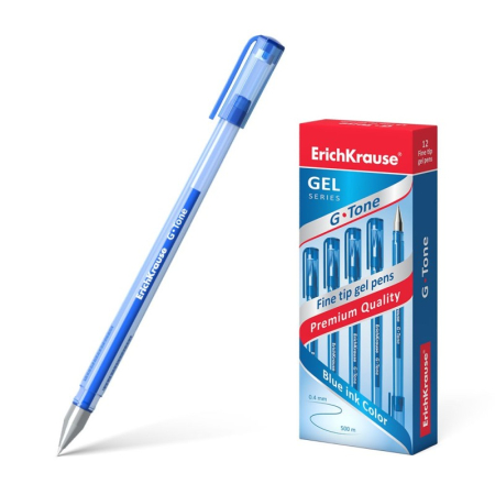Papetărie - Pix cu gel ErichKrause G-Tone Stick Original, 0,5 mm, albastru
