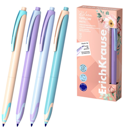 Pixuri - Pix retractabil ErichKrause Bloom TipFlow Matic Pastel, 0,5 mm