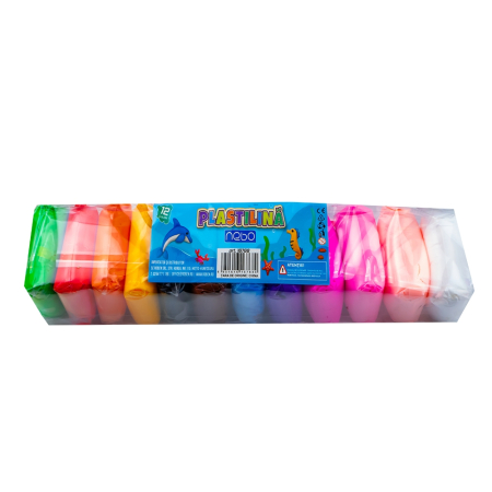 Plastilină - Plastilină NEBO, 12 culori, pungă