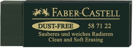 Papetărie - Radieră Faber-Castell Dust Free Art, Verde