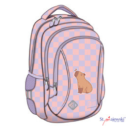 Ghiozdane - Rucsac Ergonomic ST.RIGHT Chill Capybara, 3 Compartimente, 43 × 31 × 20 cm